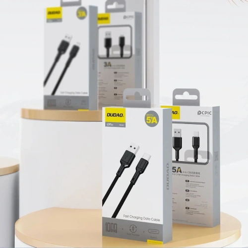 Kabel Dudao L9T 5A USB-A / USB-C 1m czarny