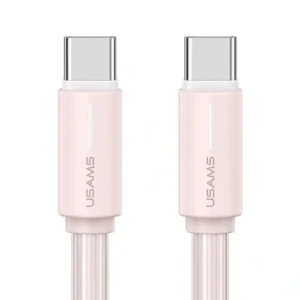 Kabel USAMS US-SJ734 SJ73460W YU Series SJ734USB04 USB-C / USB-C 1m różowy
