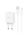 Ładowarka sieciowa USAMS 18W USB-A + kabel USB-A / Lightning Fast Charging biały
