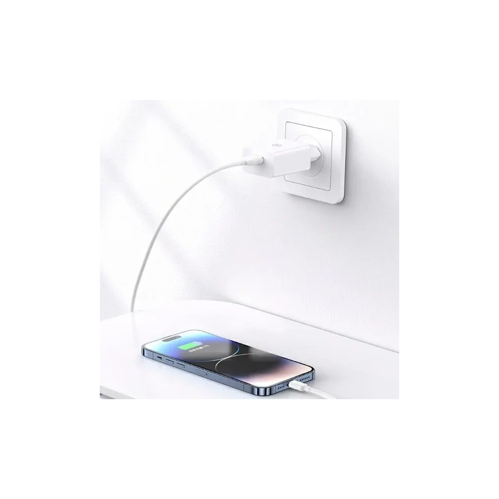 Ładowarka sieciowa USAMS 18W USB-A + kabel USB-A / Lightning Fast Charging biały