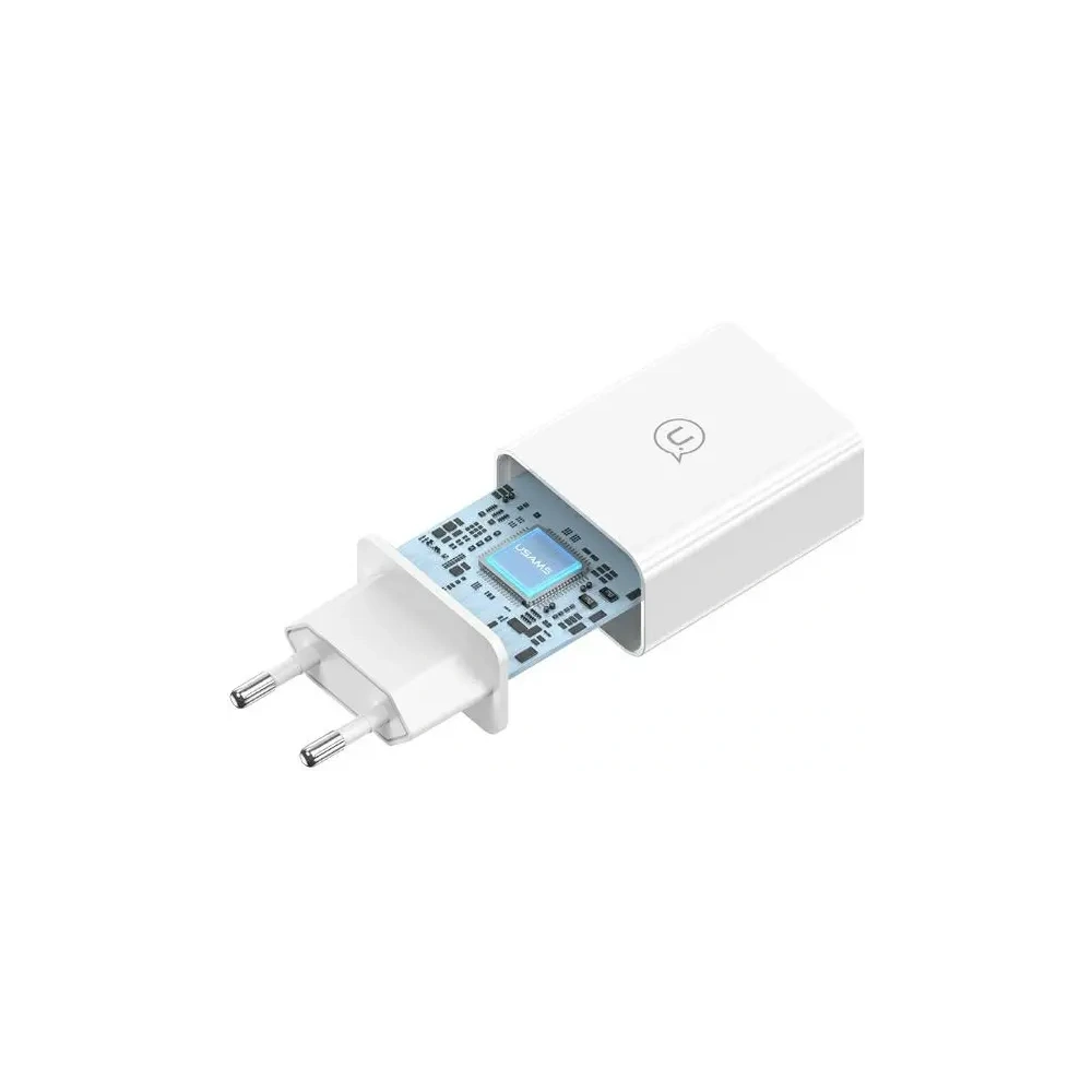 Ładowarka sieciowa USAMS 18W USB-A + kabel USB-A / Lightning Fast Charging biały