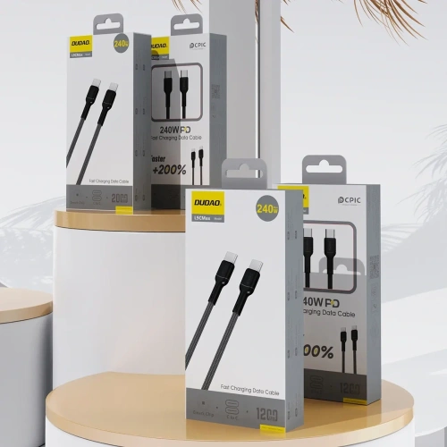 Kabel Dudao L9C Max 240W PD USB-C / USB-C 2m czarny