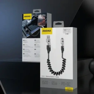 Kabel Dudao L20 Pro 4w1 USB-A, USB-C / Lightning, USB-C czarny