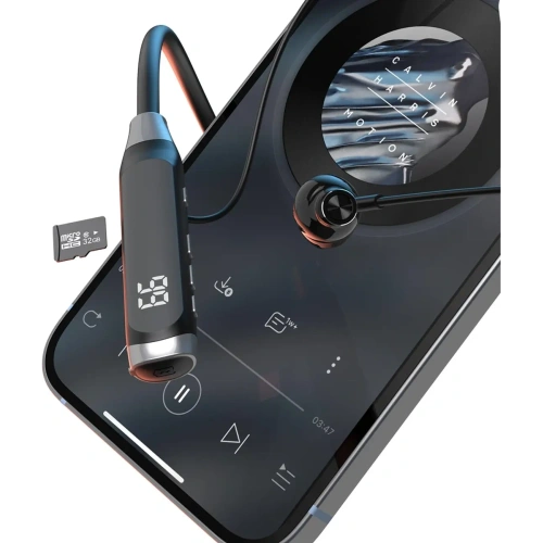 Bezprzewodowe słuchawki dokanałowe Dudao U5 Max Bluetooth 5.0 z pałąkiem na szyję czarne