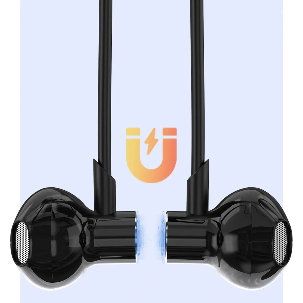 Bezprzewodowe słuchawki dokanałowe Dudao U5 Max Bluetooth 5.0 z pałąkiem na szyję czarne