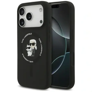 Etui Karl Lagerfeld Silicone Karl&Choupette Ring MagSafe do Apple iPhone 17 Pro czarny