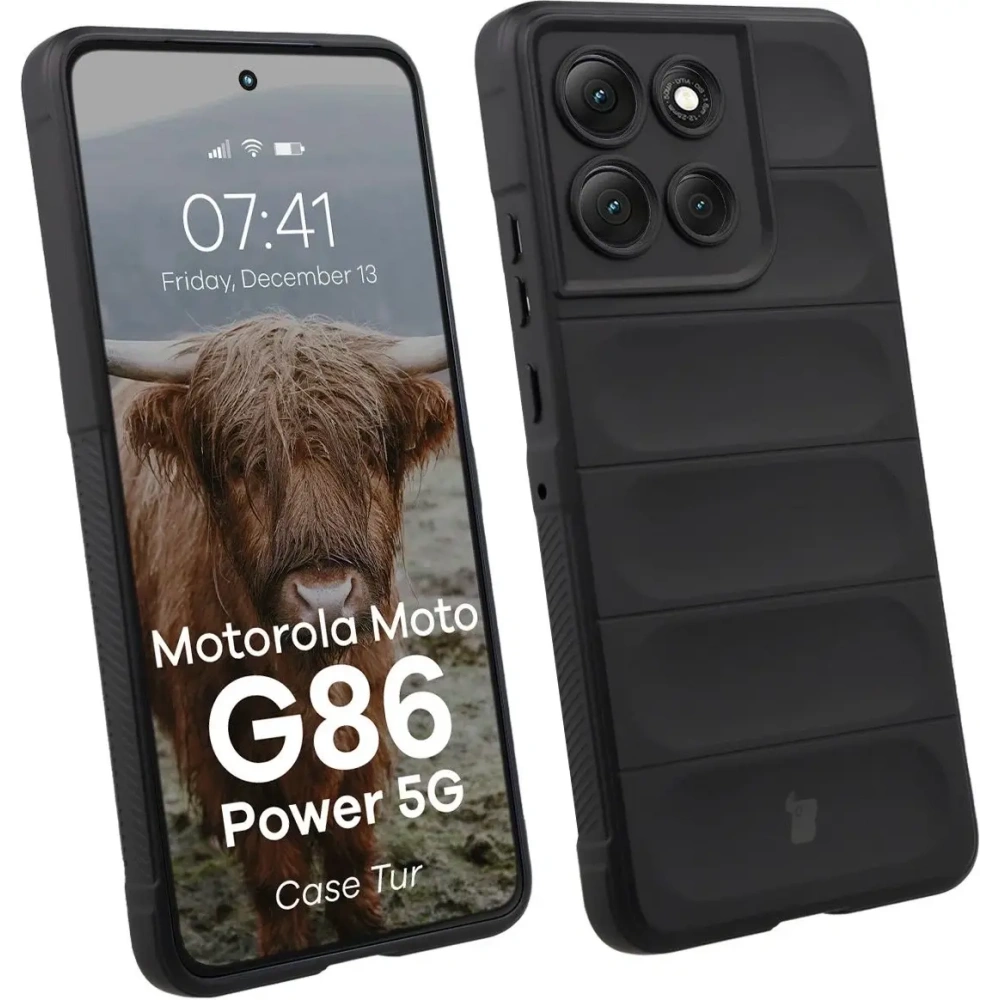 Pancerne etui Bizon Case Tur do Motorola Moto G86 Power 5G czarne