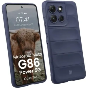 Pancerne etui Bizon Case Tur do Motorola Moto G86 Power 5G granatowe