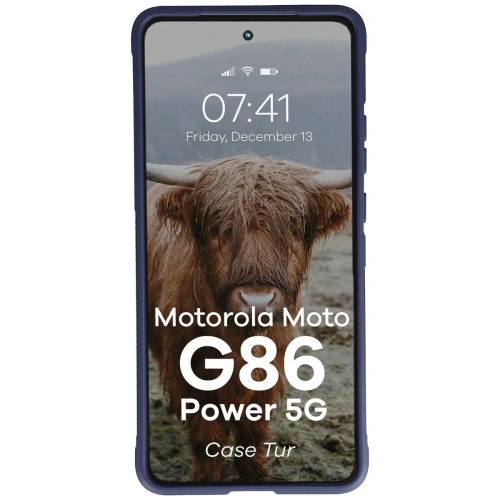 Pancerne etui Bizon Case Tur do Motorola Moto G86 Power 5G granatowe