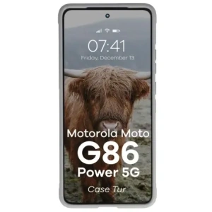 Pancerne etui Bizon Case Tur do Motorola Moto G86 Power 5G jasnoszare