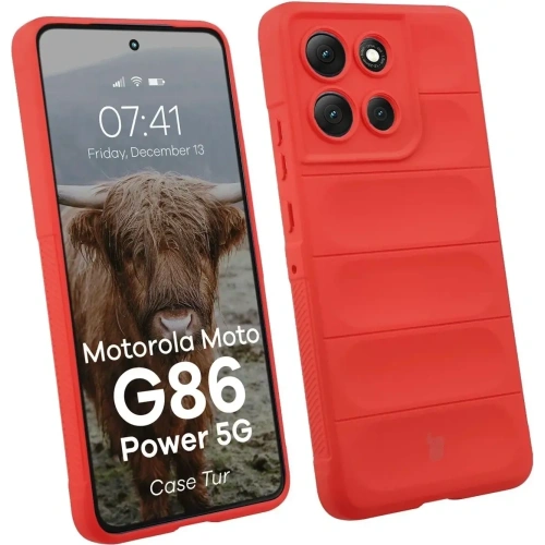 Pancerne etui Bizon Case Tur do Motorola Moto G86 Power 5G czerwone