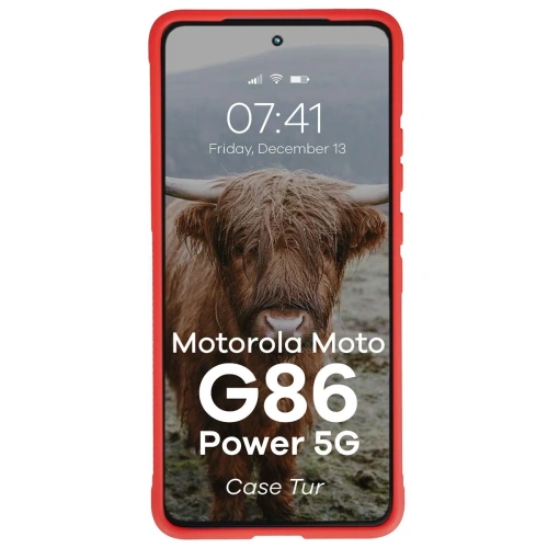 Pancerne etui Bizon Case Tur do Motorola Moto G86 Power 5G czerwone