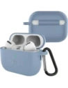 Silikonowe etui z karabińczykiem Bizon Case Headphone Silicone do AirPods Pro 3 szarobłękitne