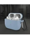 Silikonowe etui z karabińczykiem Bizon Case Headphone Silicone do AirPods Pro 3 szarobłękitne