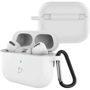 Silikonowe etui z karabińczykiem Bizon Case Headphone Silicone do AirPods Pro 3 białe
