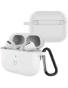 Silikonowe etui z karabińczykiem Bizon Case Headphone Silicone do AirPods Pro 3 białe