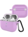 Silikonowe etui z karabińczykiem Bizon Case Headphone Silicone do AirPods Pro 3 jasnofioletowe
