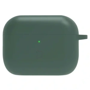 Silikonowe etui z karabińczykiem Bizon Case Headphone Silicone do AirPods Pro 3 ciemnozielone