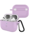 Silikonowe etui z karabińczykiem Bizon Case Headphone Silicone do AirPods Pro 3 liliowe