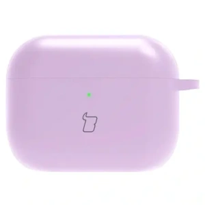 Silikonowe etui z karabińczykiem Bizon Case Headphone Silicone do AirPods Pro 3 liliowe