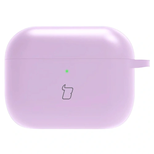 Silikonowe etui z karabińczykiem Bizon Case Headphone Silicone do AirPods Pro 3 liliowe