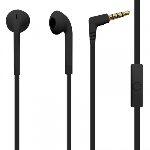 Puro Distributor - 8033830278297 - PUR132BLK - PURO ICON Stereo Earphones with flat cable and microphone (black) - B2B homescreen