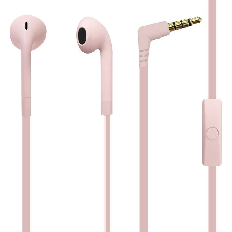 Puro Distributor - 8033830278358 - PUR133PNK - PURO ICON Stereo Earphones with flat cable and microphone (sand pink) - B2B homescreen