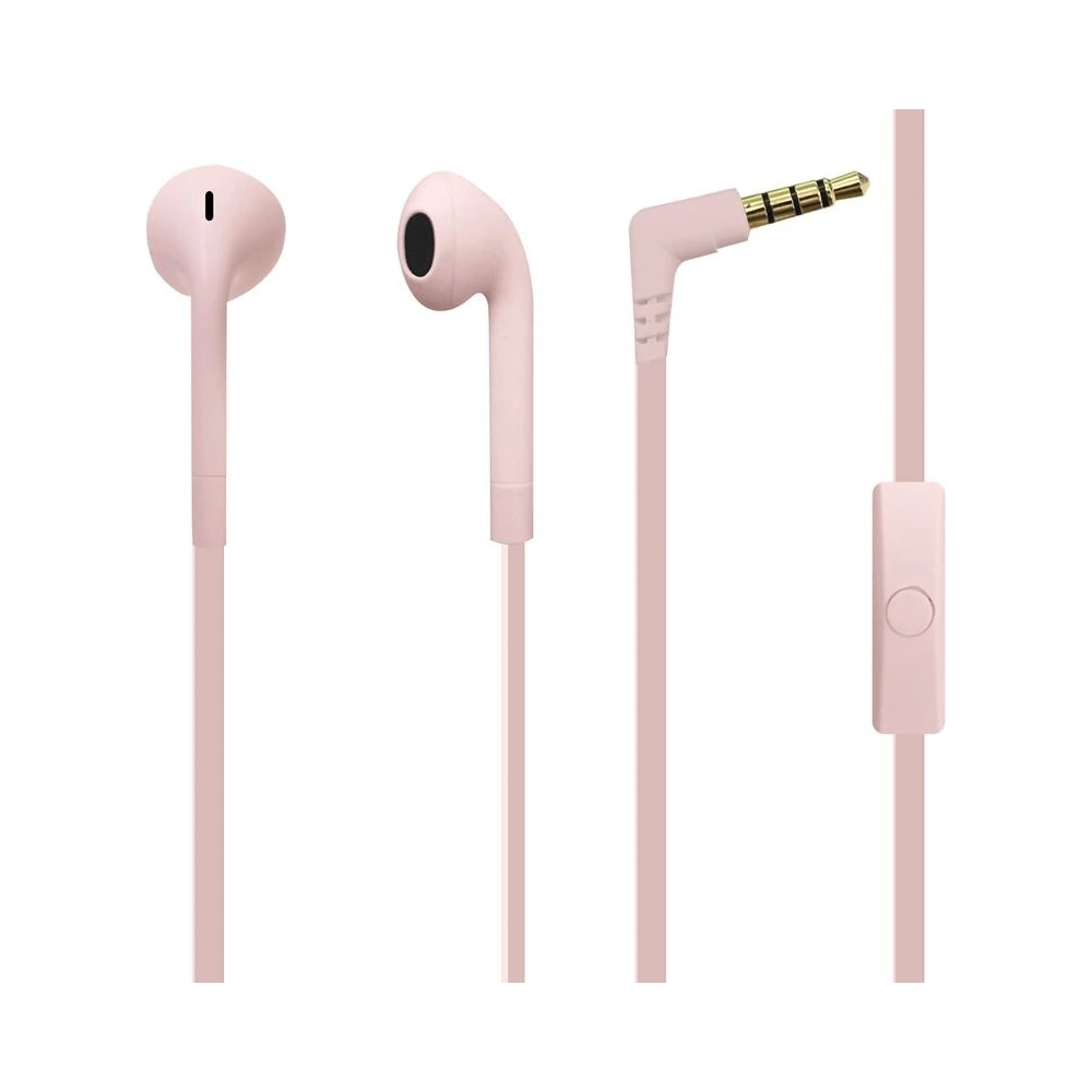 Wholesale PURO ICON Stereo Earphones with flat cable and microphone (sand pink) - PUR133PNK - {ean13} - Hurt
