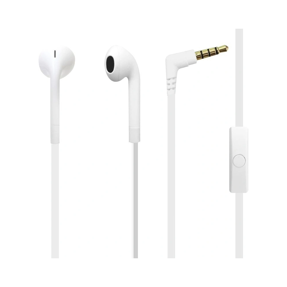 Wholesale PURO ICON Stereo Earphones with flat cable and microphone (white) - PUR134WHT - {ean13} - Hurt