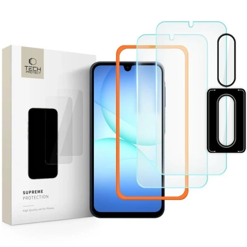 Szkło hartowane Tech-Protect Supreme Easy Set do Samsung Galaxy A17 4G / 5G Clear [3 PACK]