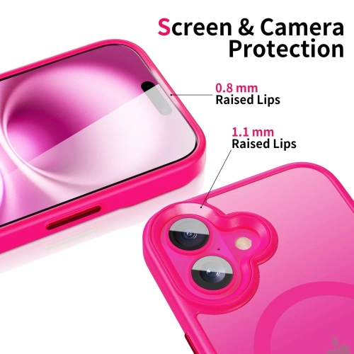 Etui Tech-Protect MagMat MagSafe do Apple iPhone 16 Blazing Pink