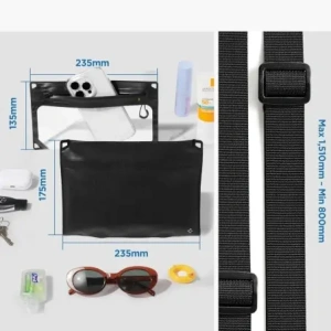 Spigen A640 Husă Universală Impermeabilă Crossbag Neagră