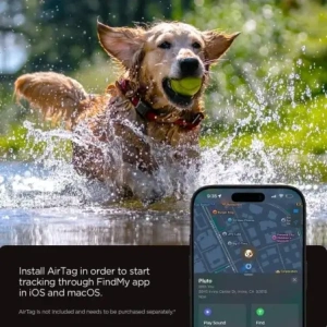 Etui Spigen Tough Armor do Apple AirTag 1 / 2 Pet Collar Black