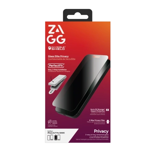 Szkło prywatyzujące ZAGG Invisibleshield Glass Elite Privacy do Apple iPhone 17 Pro