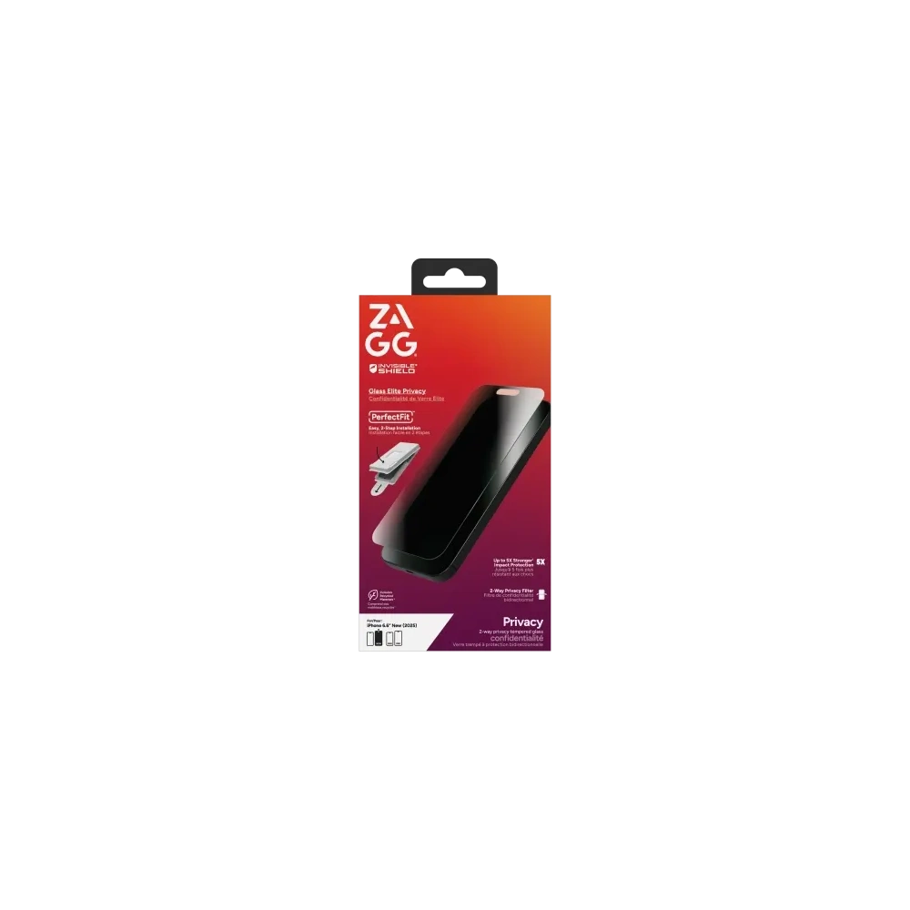 Szkło prywatyzujące ZAGG Invisibleshield Glass Elite Privacy do Apple iPhone Air