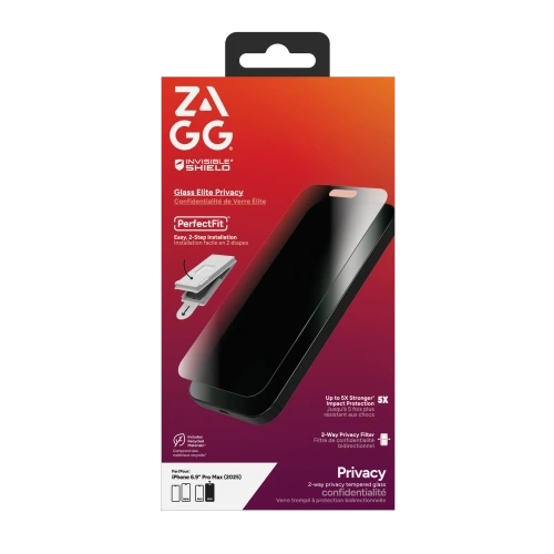 Szkło prywatyzujące ZAGG Invisibleshield Glass Elite Privacy do Apple iPhone 17 Pro Max
