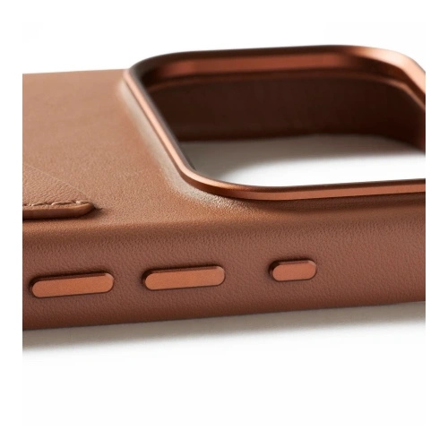 Etui Mujjo Wallet Leather Case do Apple iPhone 17 Pro MagSafe (tan)