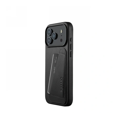 Etui Mujjo Wallet Leather Case do Apple iPhone 17 Pro Max MagSafe (black)