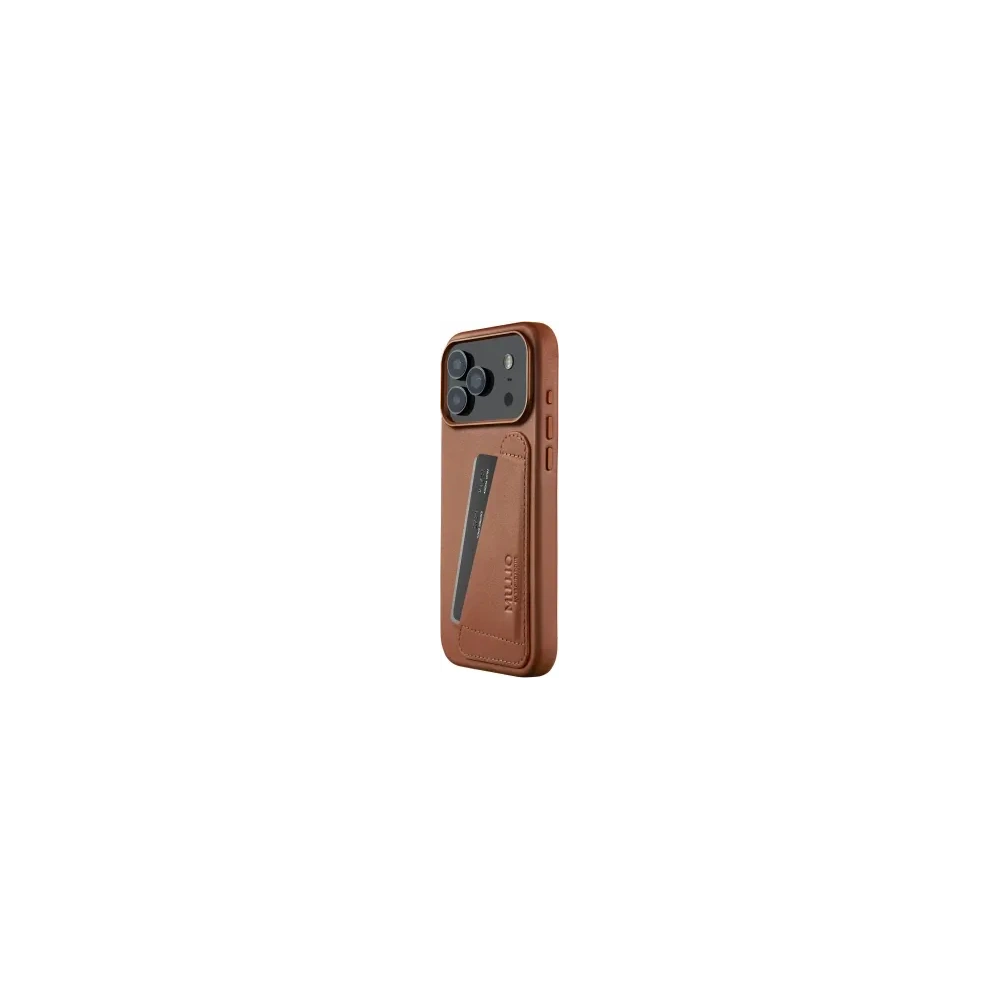Etui Mujjo Wallet Leather Case do Apple iPhone 17 Pro Max MagSafe (tan)
