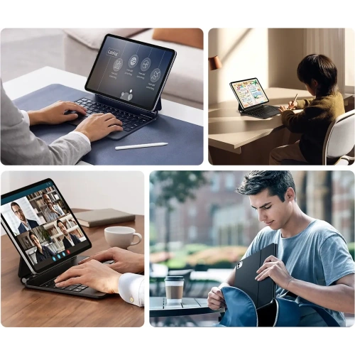 Etui Dux Ducis Keyboard (MK Series) z klawiaturą Bluetooth do Apple iPad Pro 11" 2024 czarna