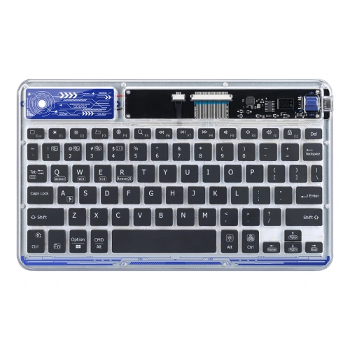 Klawiatura Dux Ducis Keyboard (CK Series) bezprzewodowa do laptopa / tabletu / telefonu przezroczysta