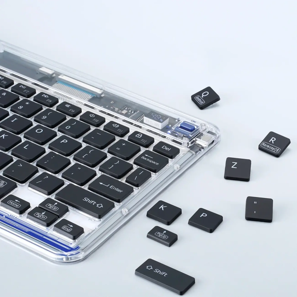 Klawiatura Dux Ducis Keyboard (CK Series) bezprzewodowa do laptopa / tabletu / telefonu przezroczysta