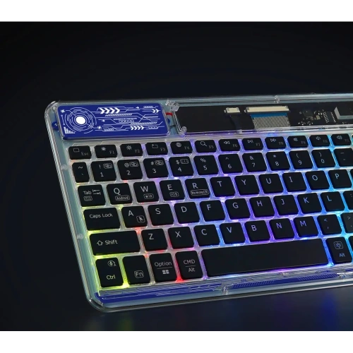 Klawiatura Dux Ducis Keyboard (CK Series) bezprzewodowa do laptopa / tabletu / telefonu przezroczysta