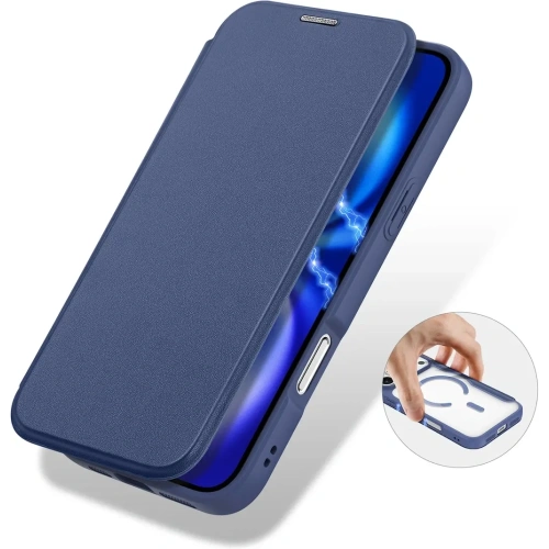 Etui z klapką Dux Ducis Skin X Pro do Apple iPhone 17 Pro MagSafe niebieskie