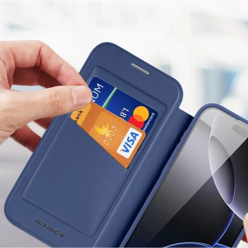 Etui z klapką Dux Ducis Skin X Pro do Apple iPhone 17 Pro MagSafe niebieskie