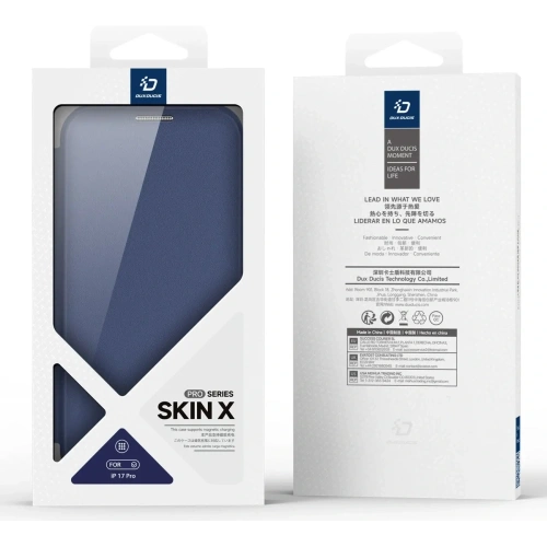 Etui z klapką Dux Ducis Skin X Pro do Apple iPhone 17 Pro MagSafe niebieskie