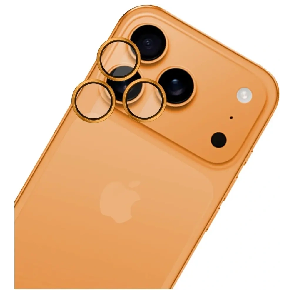 Ochrona na obiektyw aparatu 3MK HARDY Lens Protection Pro do Apple iPhone 17 Pro / 17 Pro Max pomarańczowy
