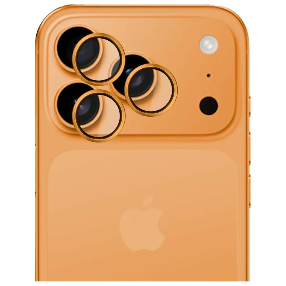 Ochrona na obiektyw aparatu 3MK HARDY Lens Protection Pro do Apple iPhone 17 Pro / 17 Pro Max pomarańczowy