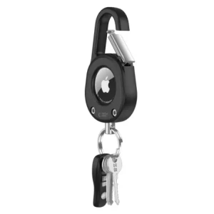 Etui Tech-Protect Slidelock Carabiner Keychain do Apple AirTag 1 / 2 Black