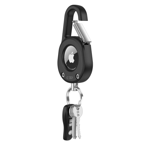 Etui Tech-Protect Slidelock Carabiner Keychain do Apple AirTag 1 / 2 Black